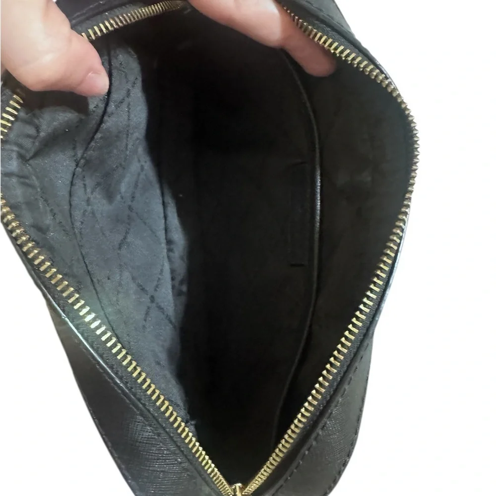 Michael Kors Black Satchel with Gold Accents